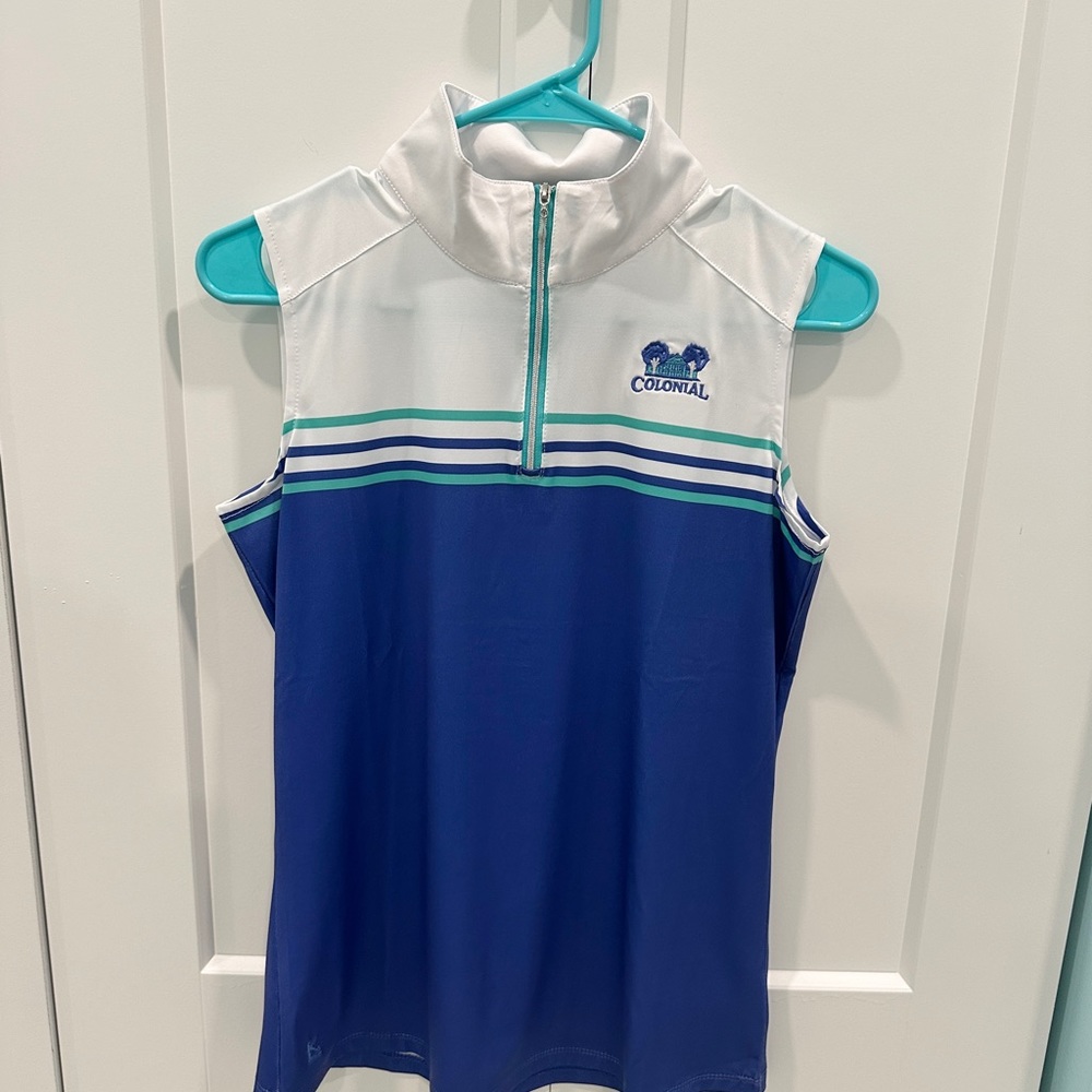 Kate Lord Women’s Sleeveless Quarter Zip Polo - Colonial Country Club
